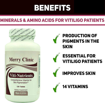 Viti-Nutrients Comprehensive Vitamin Formula for Skin Pigmentation - 120 Tablets
