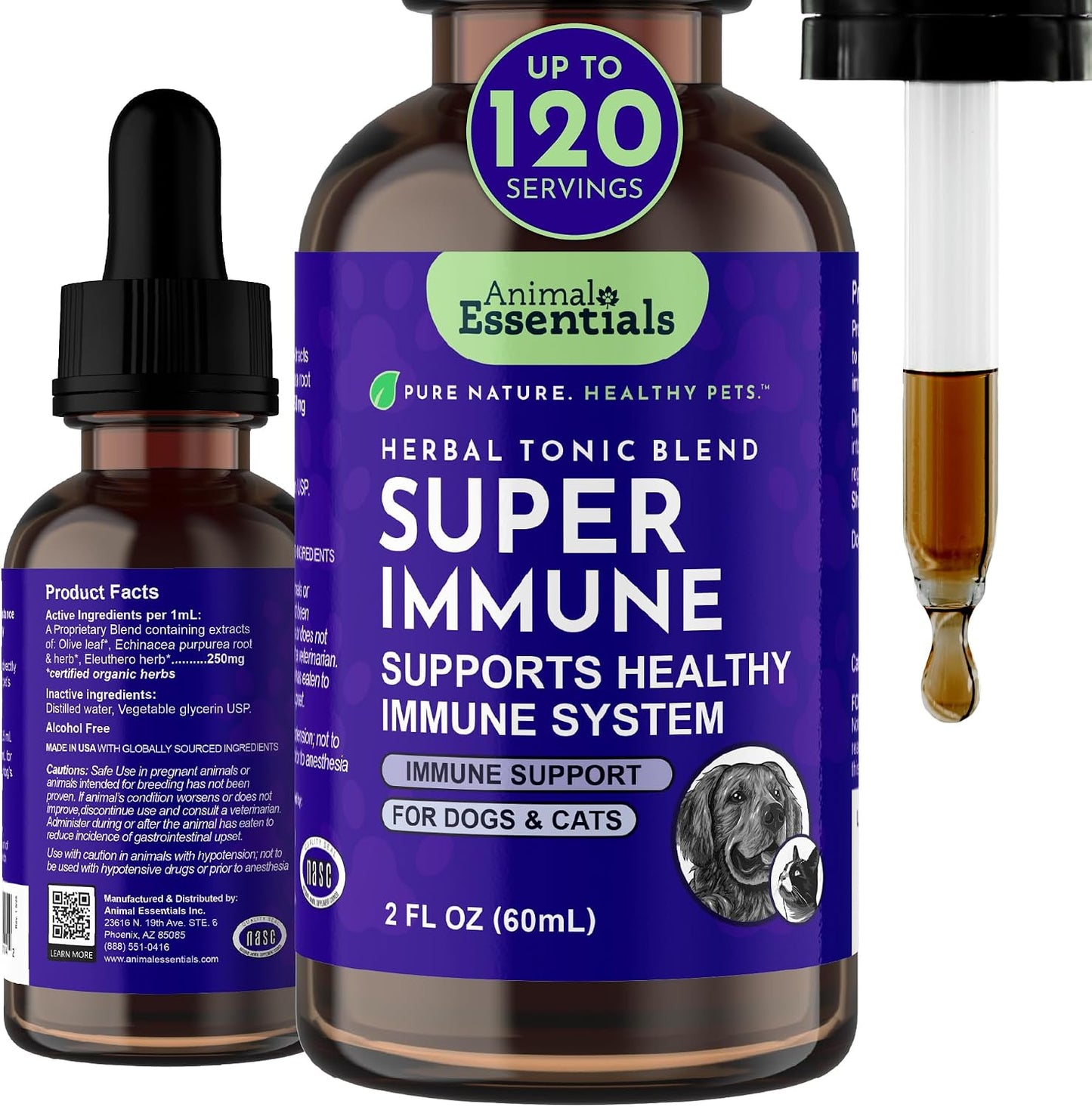 Animal Essentials Super Immune - Dog & Cat Immune Support Supplement (60 ml) - görsel 1