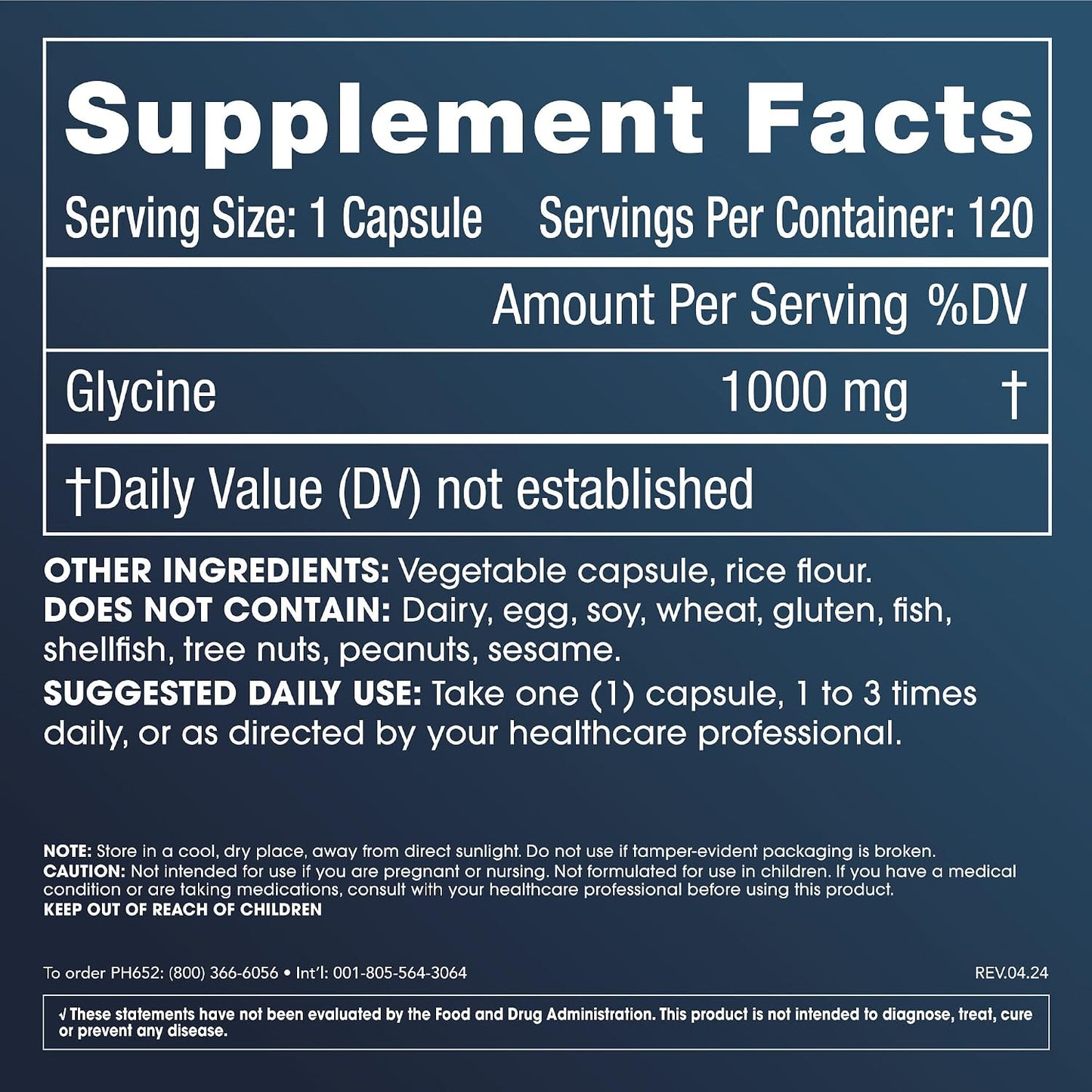 ProHealth Pure Glycine 1000 mg and Pure N-Acetyl Cysteine 600 mg, 120 Capsules Each (2-Pack) – UK - görsel 3