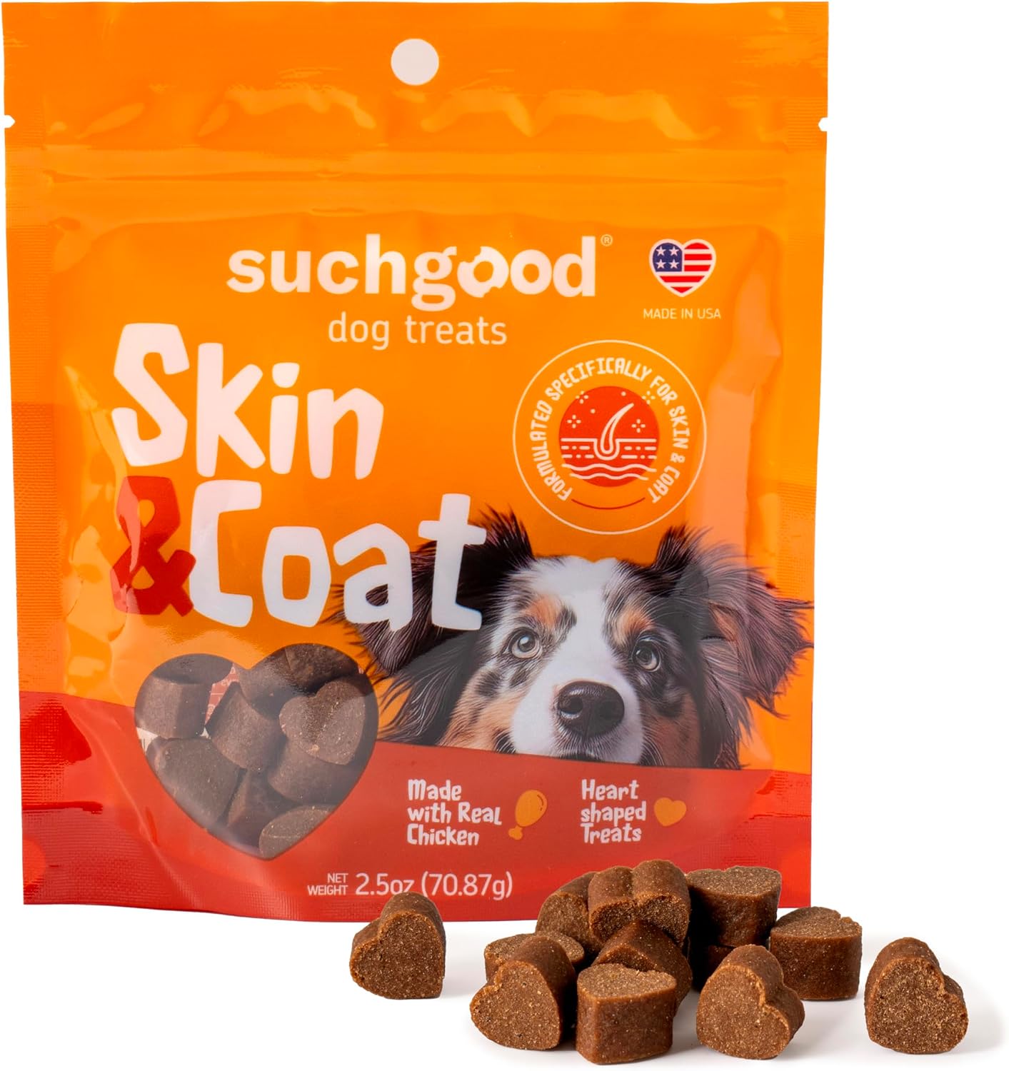 SuchGood Skin and Coat Supplement for Dogs - Omega Chews with Fish Oil - 175 Chews (Chicken Flavour, 5 Pack) - görsel 1