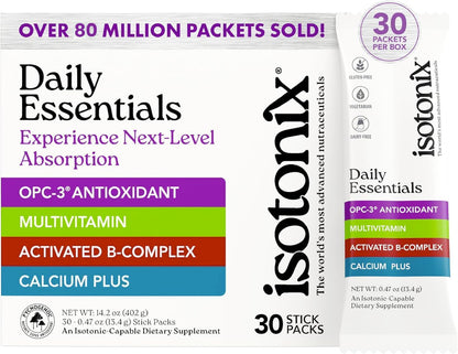 Isotonix Daily Essentials Multivitamin Powder Sachets - 4-in-1 Isotonic Formula, 30 Packets