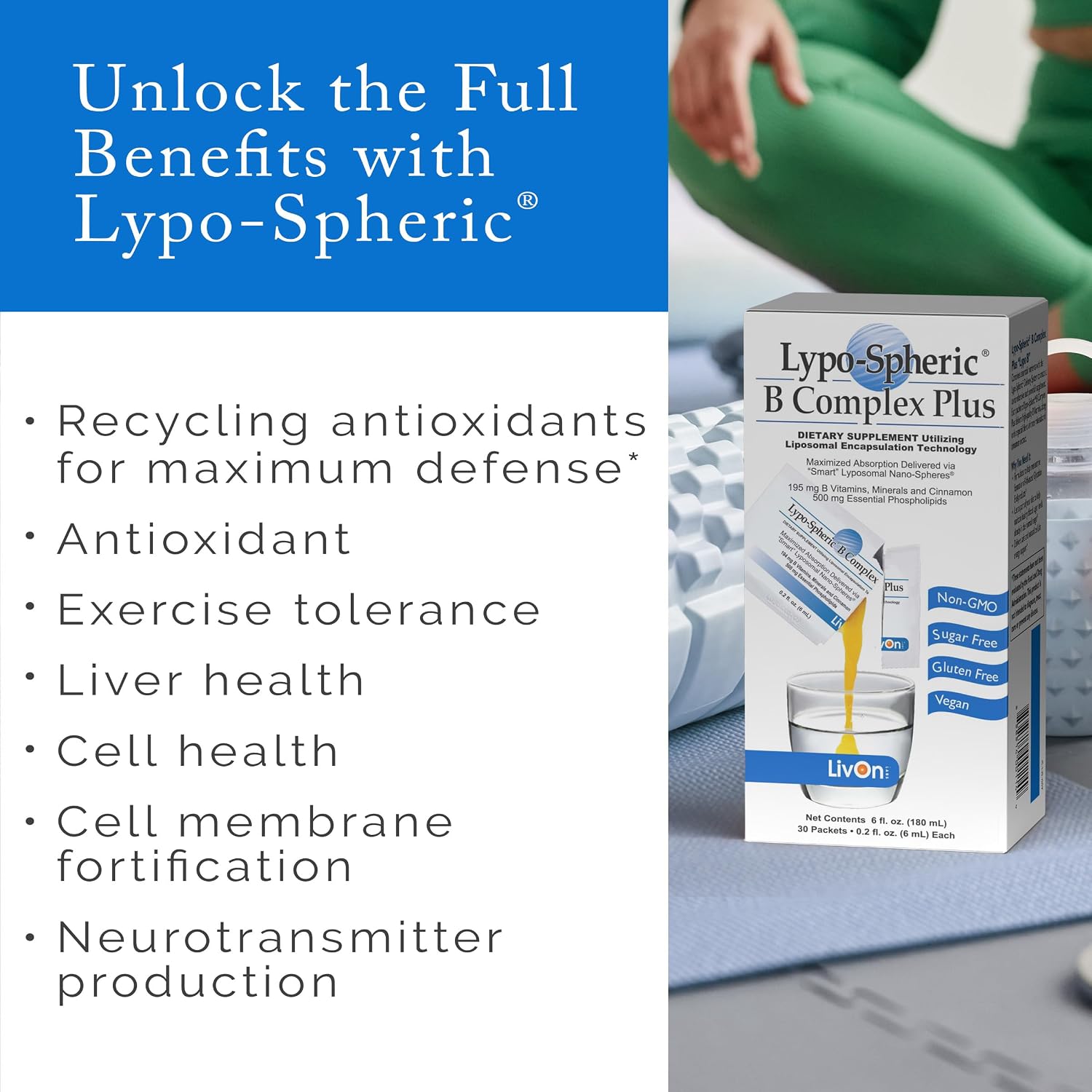 Lypo-Spheric B Complex Plus – 30 Packets (2 Pack) - görsel 3