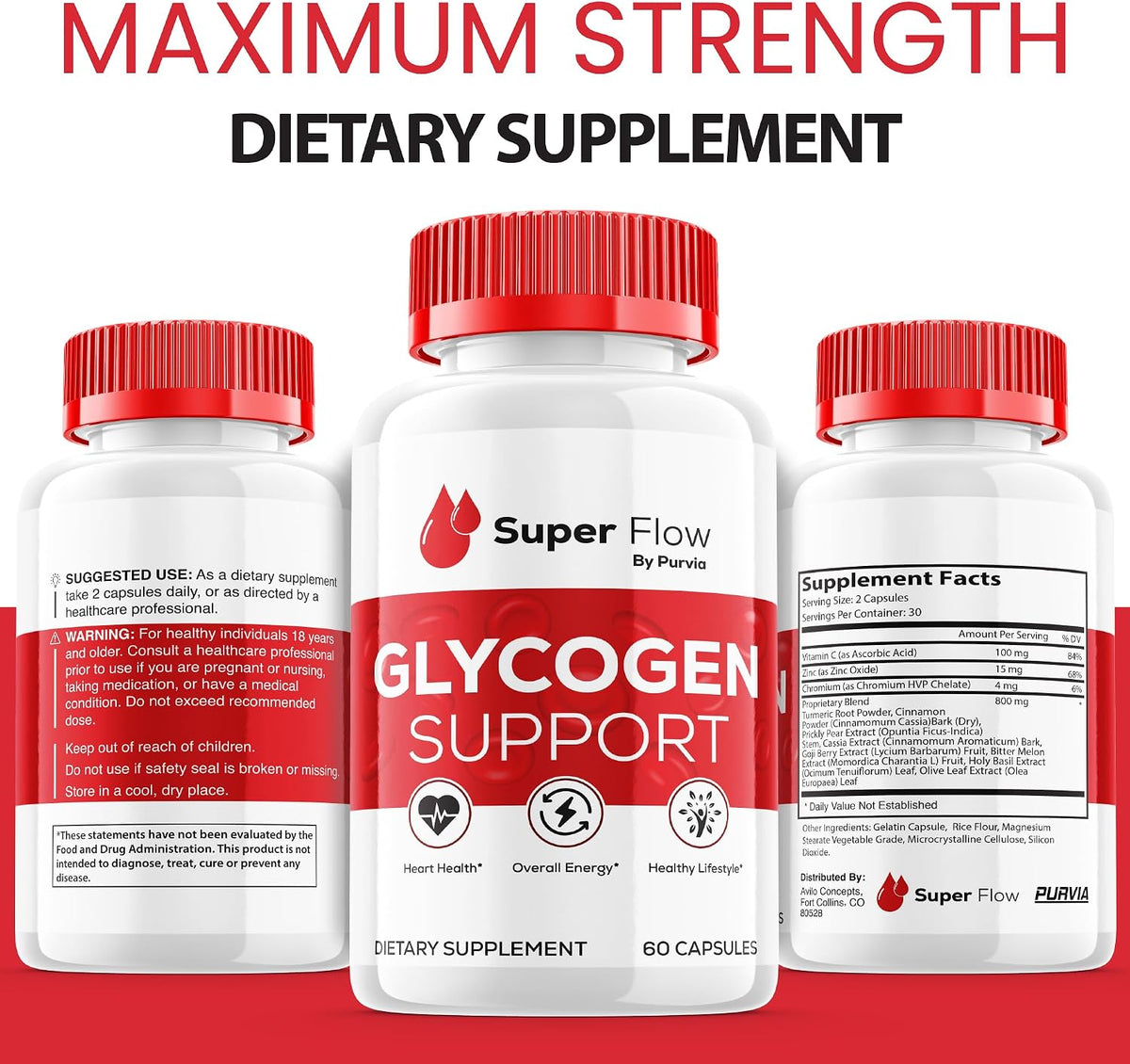 Super Flow Glycogen Optimiser – Maximum Strength Food Supplement for Overall Wellness Support (120 Capsules) - görsel 6