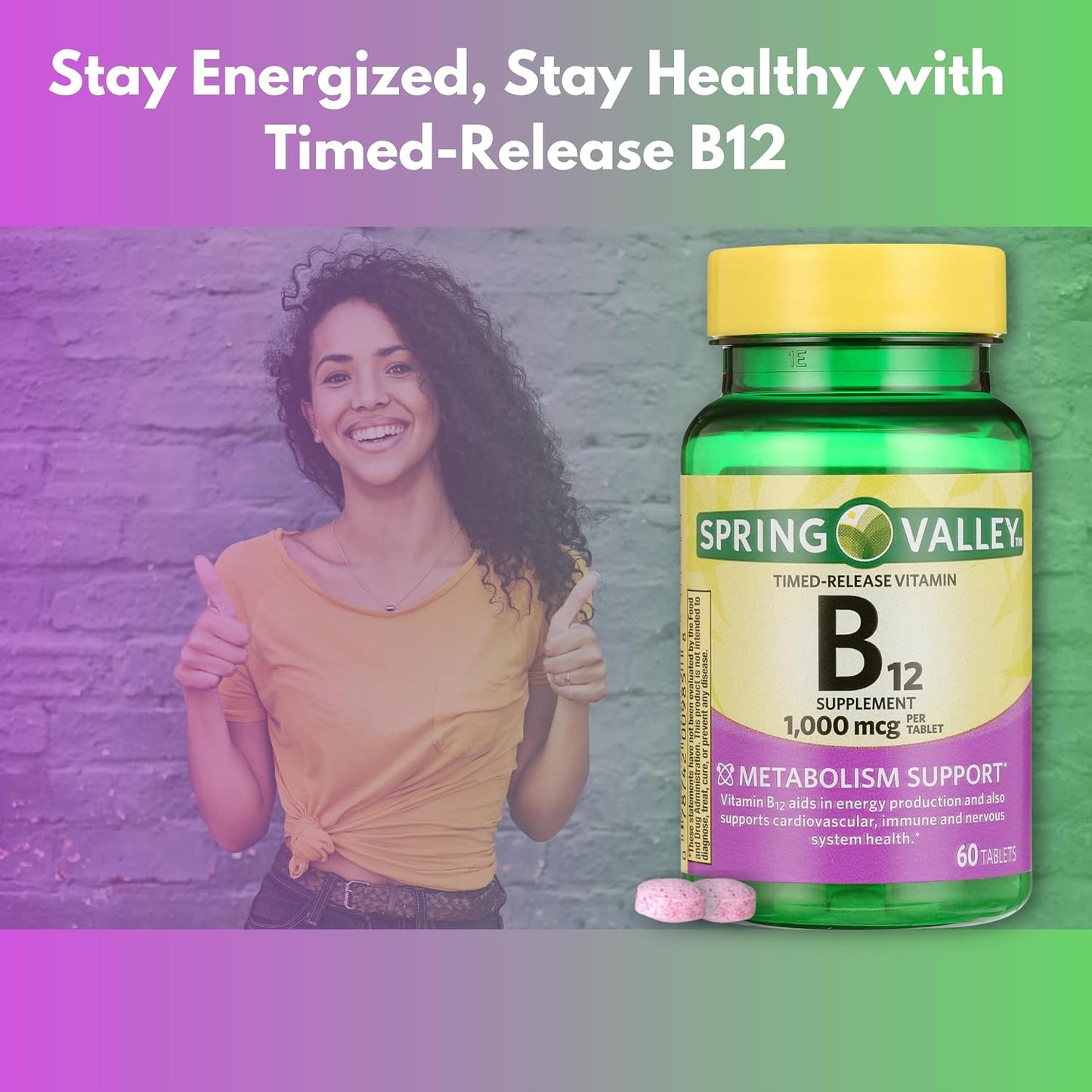 Vitamin B12 1000mcg Timed Release Tablets, 60 Tablets - görsel 2