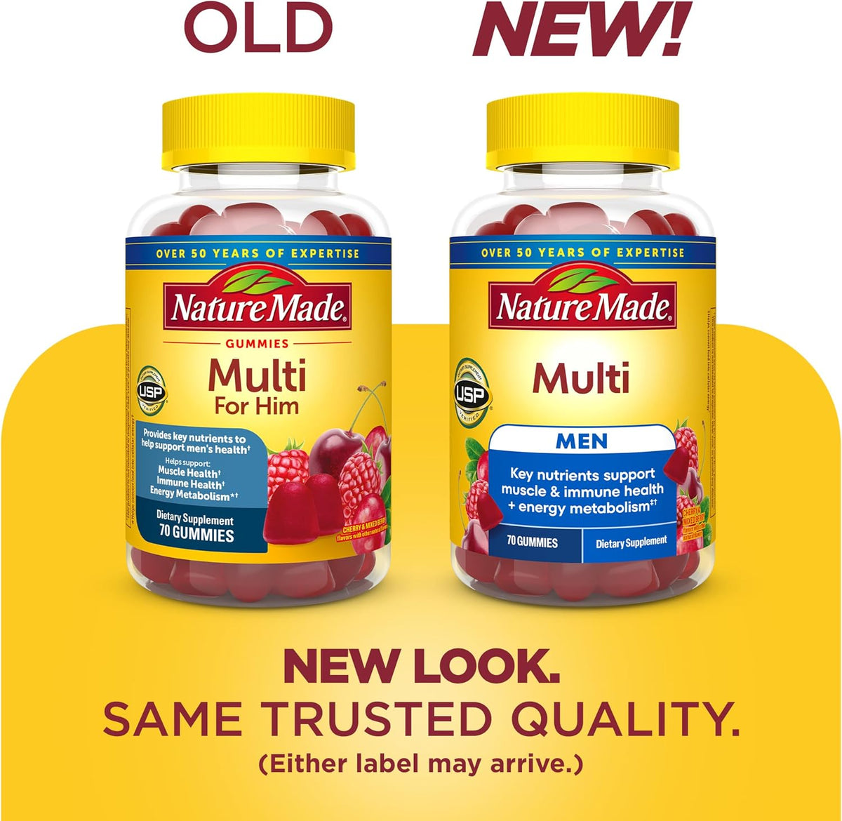 Nature Made Multi for Him, Men's Multivitamin Gummies, 70 Gummies - görsel 2