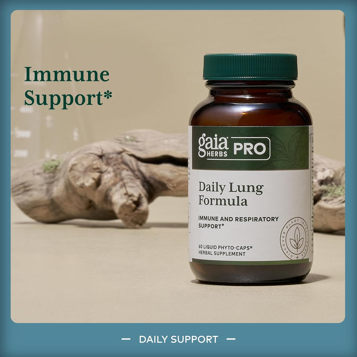 GAIA HERBS PRO Daily Lung Formula - Respiratory Health & Immune Support with Mullein & Marshmallow Root - 60 Liquid Phyto-Caps - görsel 3