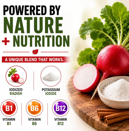 Rabano Yodado Ionised Radish Dietary Liquid Supplement – Iodine, Vitamin B1, B6 & B12 – 237 ml