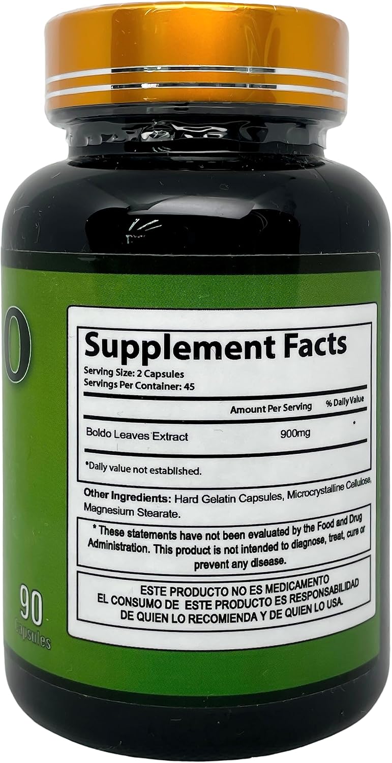 Boldo Leaves Extract 90 Capsules - görsel 2