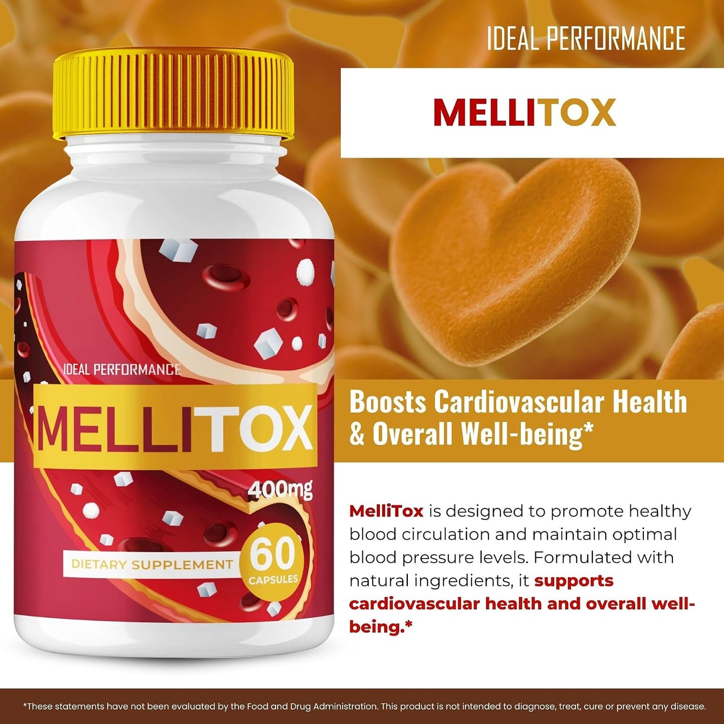 MelliTox Capsules – Overall Health and Wellbeing Supplement, Maximum Strength, All Natural (5 Pack) - görsel 4