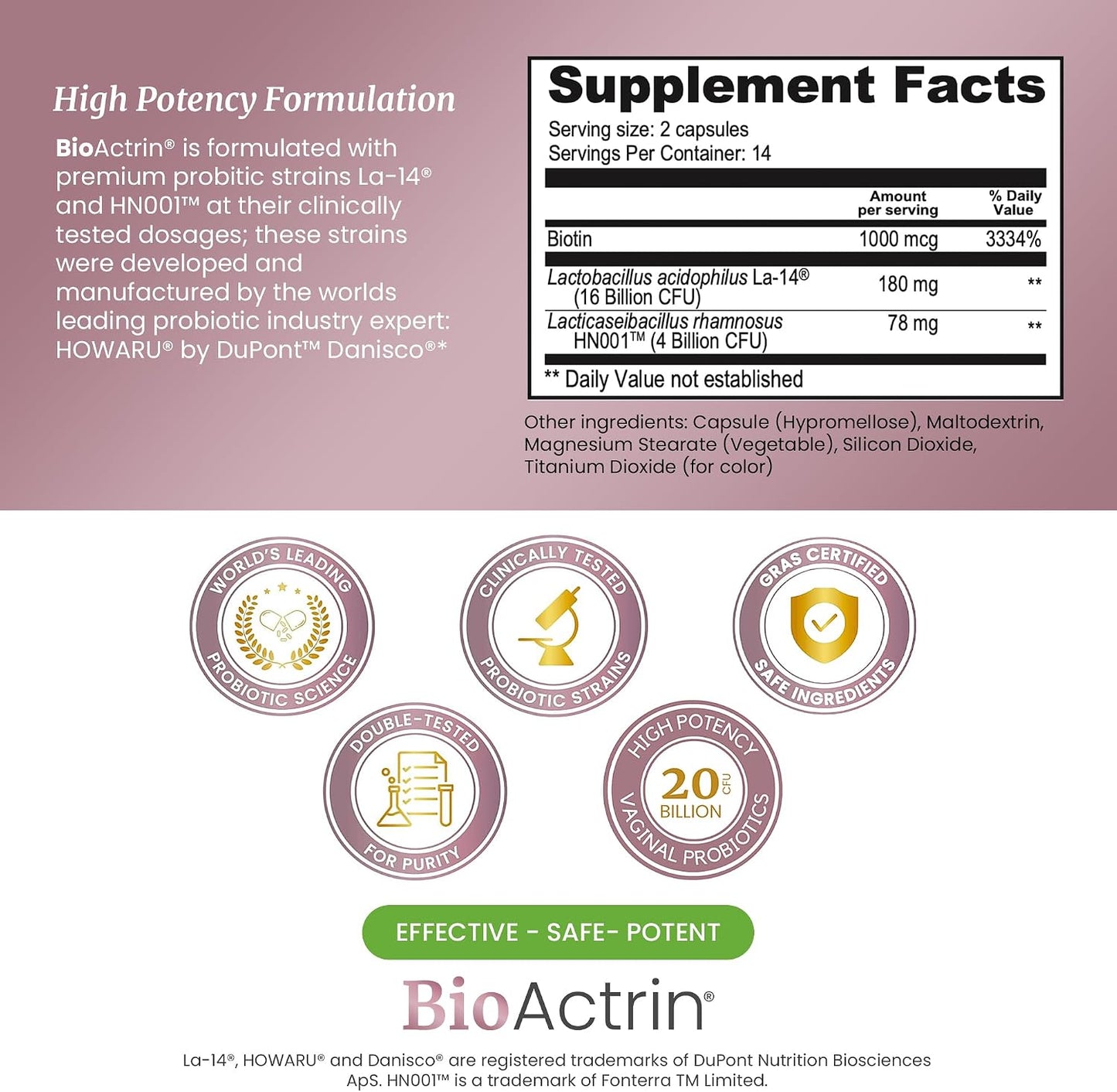 SIGNIFY NATURE Bioactrin Vaginal Probiotics – Support for Vaginal Balance – 28 Capsules - görsel 2