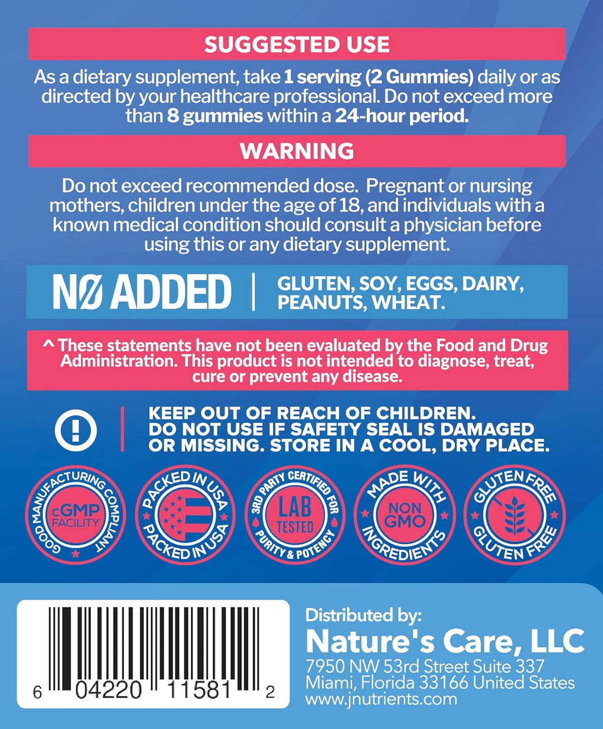 Just Nutrients Biotin 10,000mcg Gummies for Hair, Skin and Nails - 100 Count - görsel 5