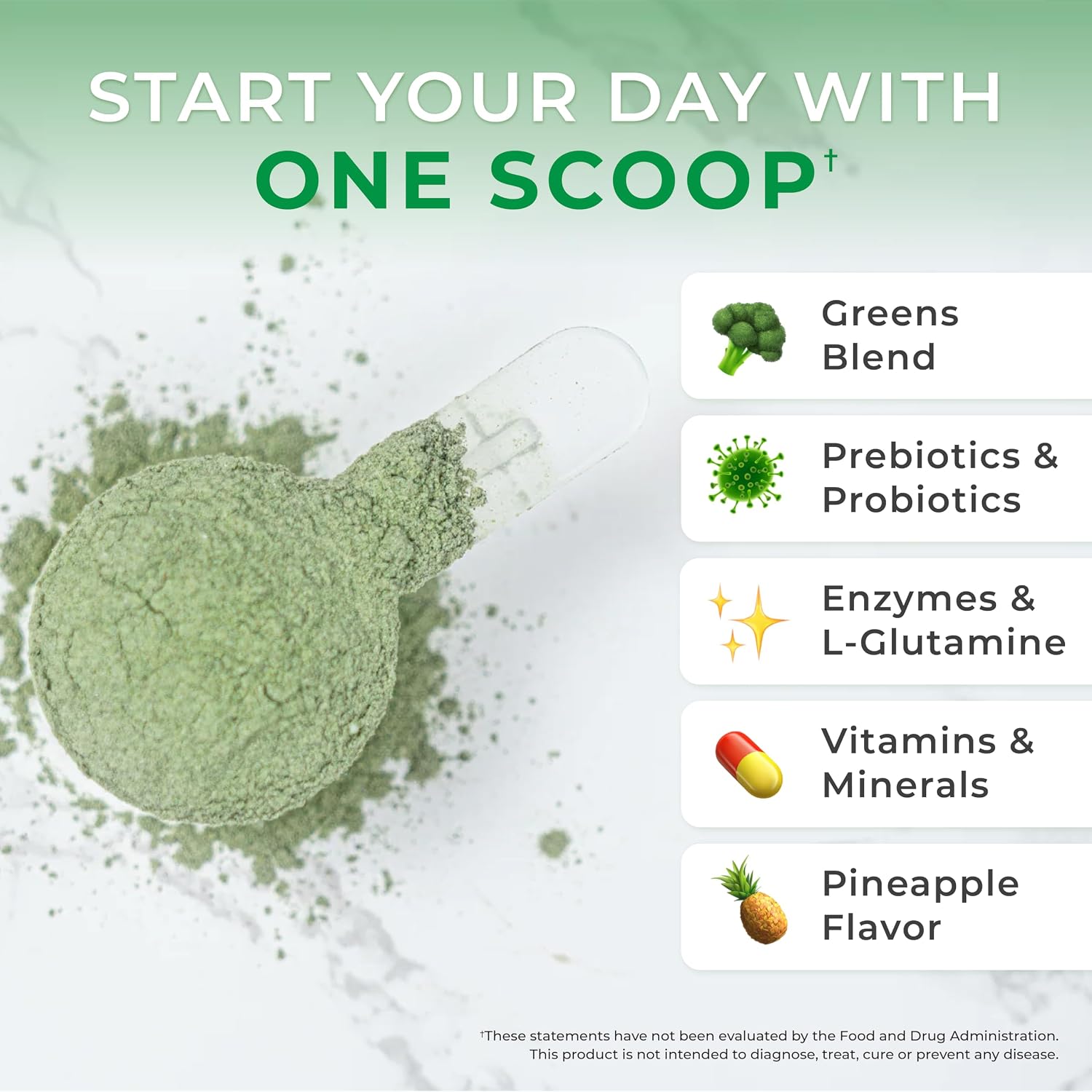 One Sol Greens Super Greens Powder – Pre & Probiotic with Digestive Enzymes, Vegan & Soya-free - görsel 7
