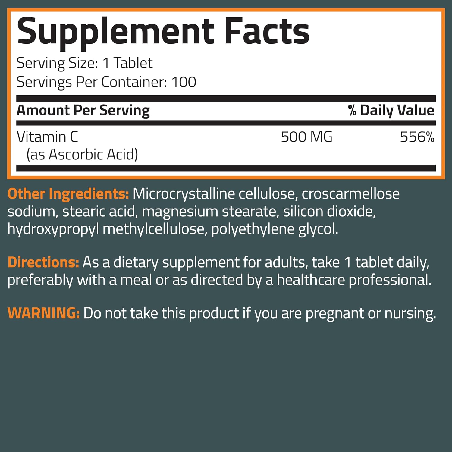 Bronson Vitamin C 500 mg – Supports Immune Function & Antioxidant Protection, Non-GM, 250 Vegetarian Tablets - görsel 8