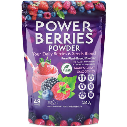 Super Berry Powder - 1 Pack, 240g - Food Supplement with Superfood Berries - Immune Support & Antioxidant Blend - Smoothie Mix for Shakes - by NextGenU
