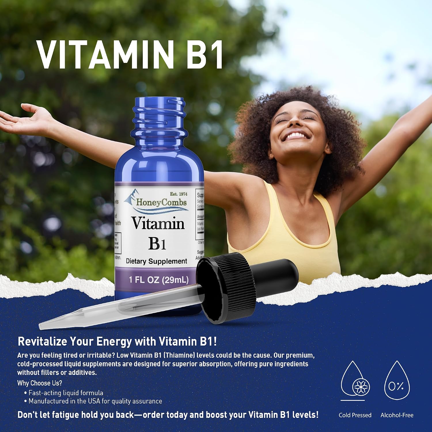 HoneyCombs High Potency Vitamin B1 (Thiamine) & B2 (Riboflavin) Drops - görsel 3