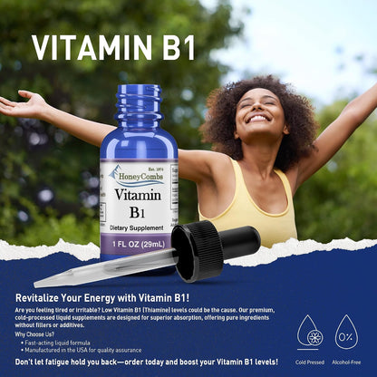 HoneyCombs High Potency Vitamin B1 (Thiamine) & B2 (Riboflavin) Drops