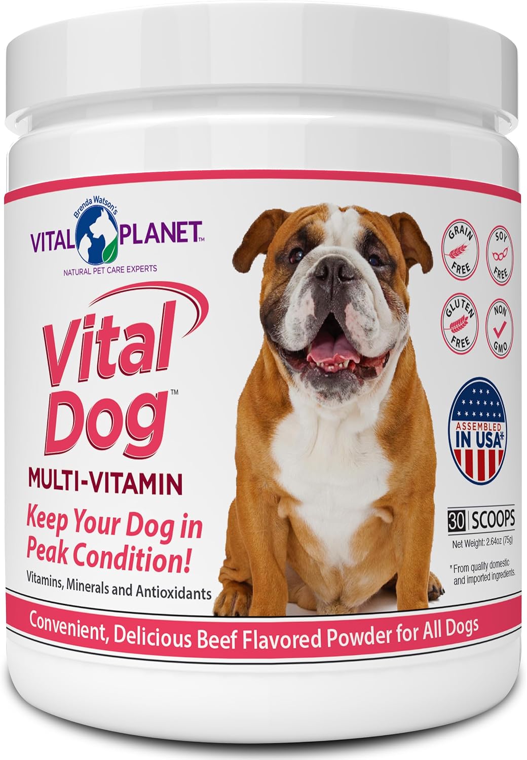 Vital Dog Multivitamin Powder – Beef Flavoured, 30 Servings - görsel 1
