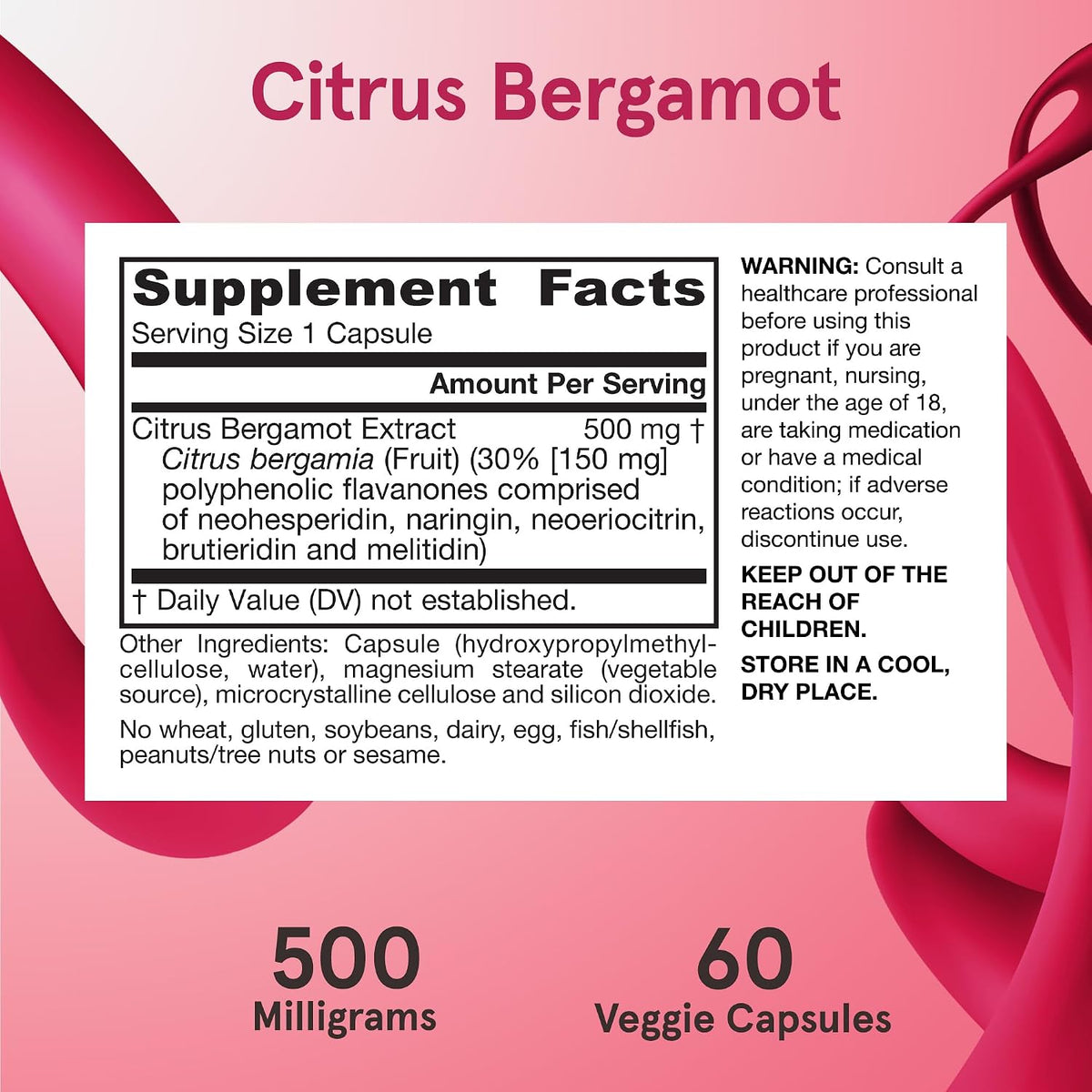 Jarrow Formulae Citrus Bergamot Supplement 500 mg – 60 Vegan Capsules – Image 6