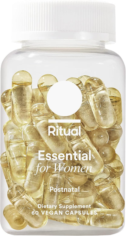 Ritual Postnatal Multivitamin for Women - Essential Vitamins & Minerals with Choline, Omega-3 DHA - Mint - 60 Capsules