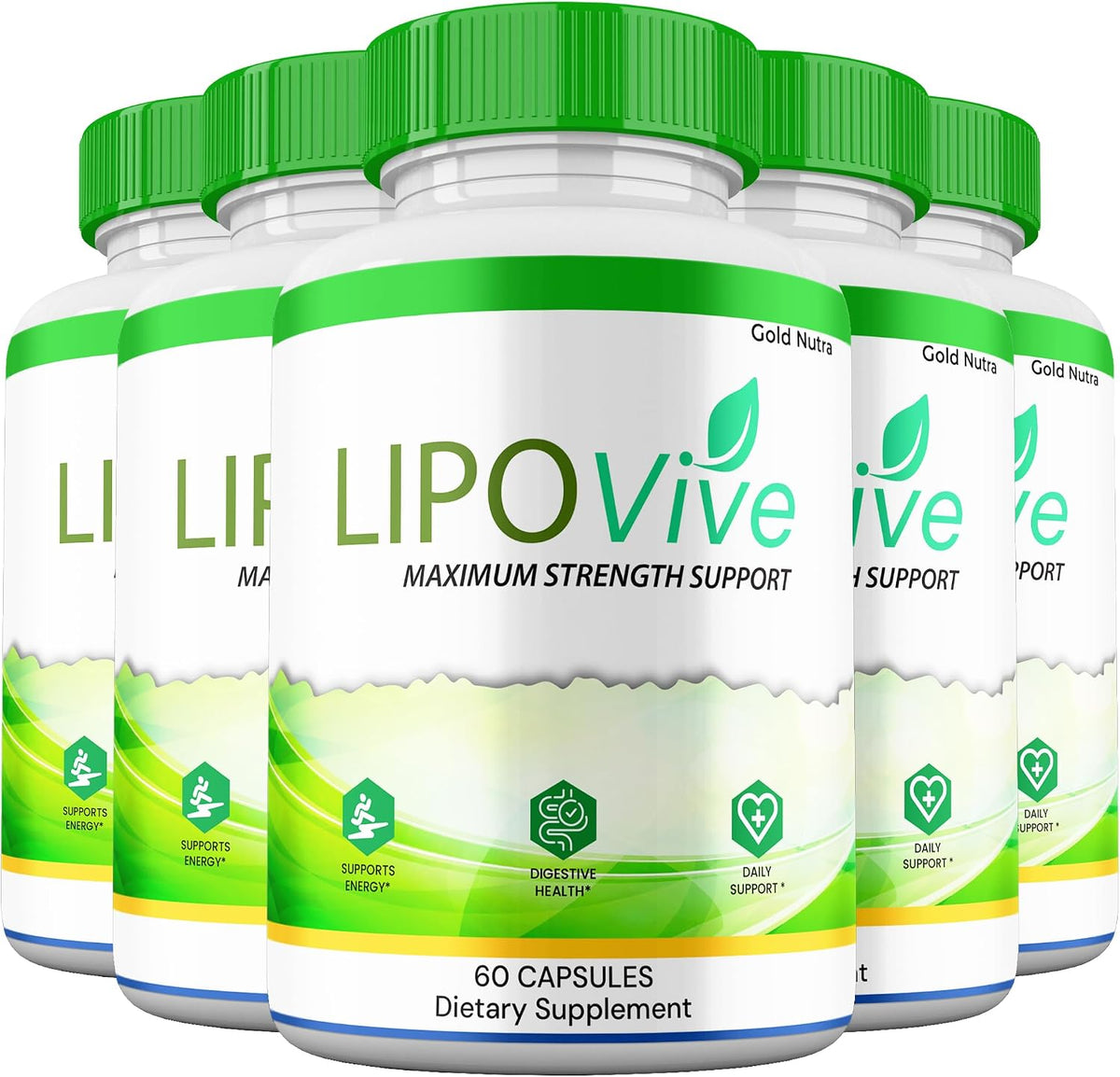 LipoVive Capsules - Maximum Strength Advanced Formula, All Natural Ingredients (5 Pack) - görsel 1
