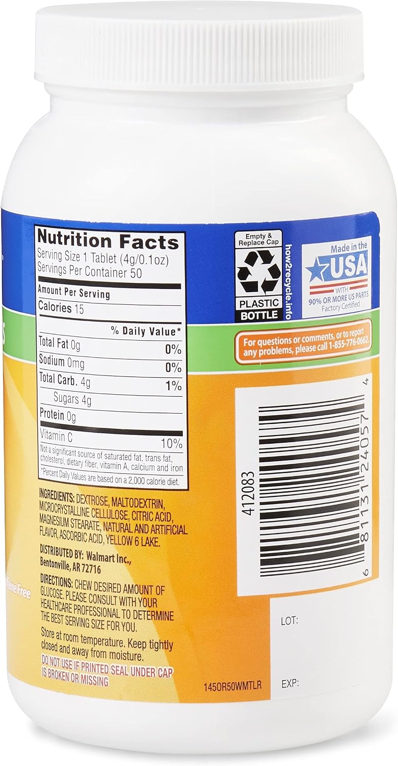 ReliOn Glucose Tablets - Orange Flavour - 50 Count - görsel 4