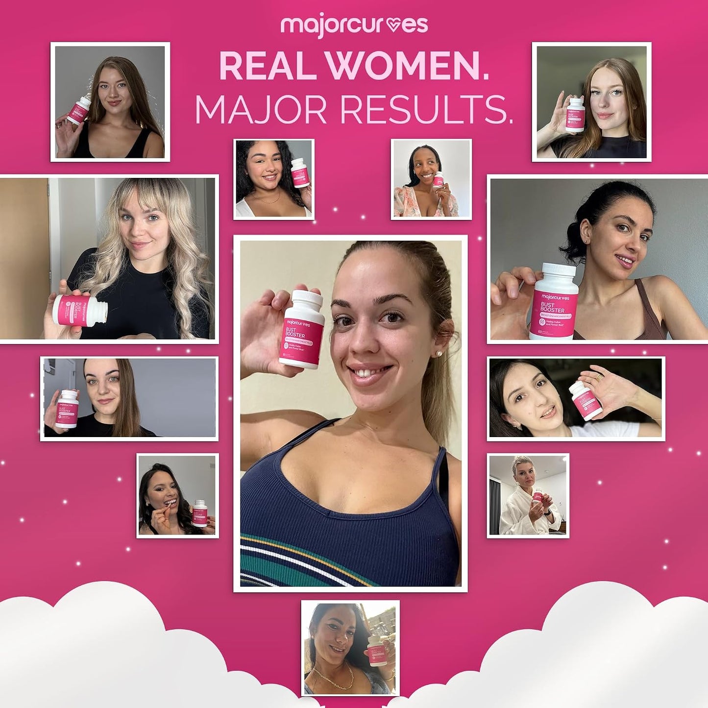 Bust Booster Breast Enhancement Pills – Natural Supplement for Breast Fullness, Firmness, Curvy Silhouette, and Cleavage Volume – Made in the USA - görsel 7