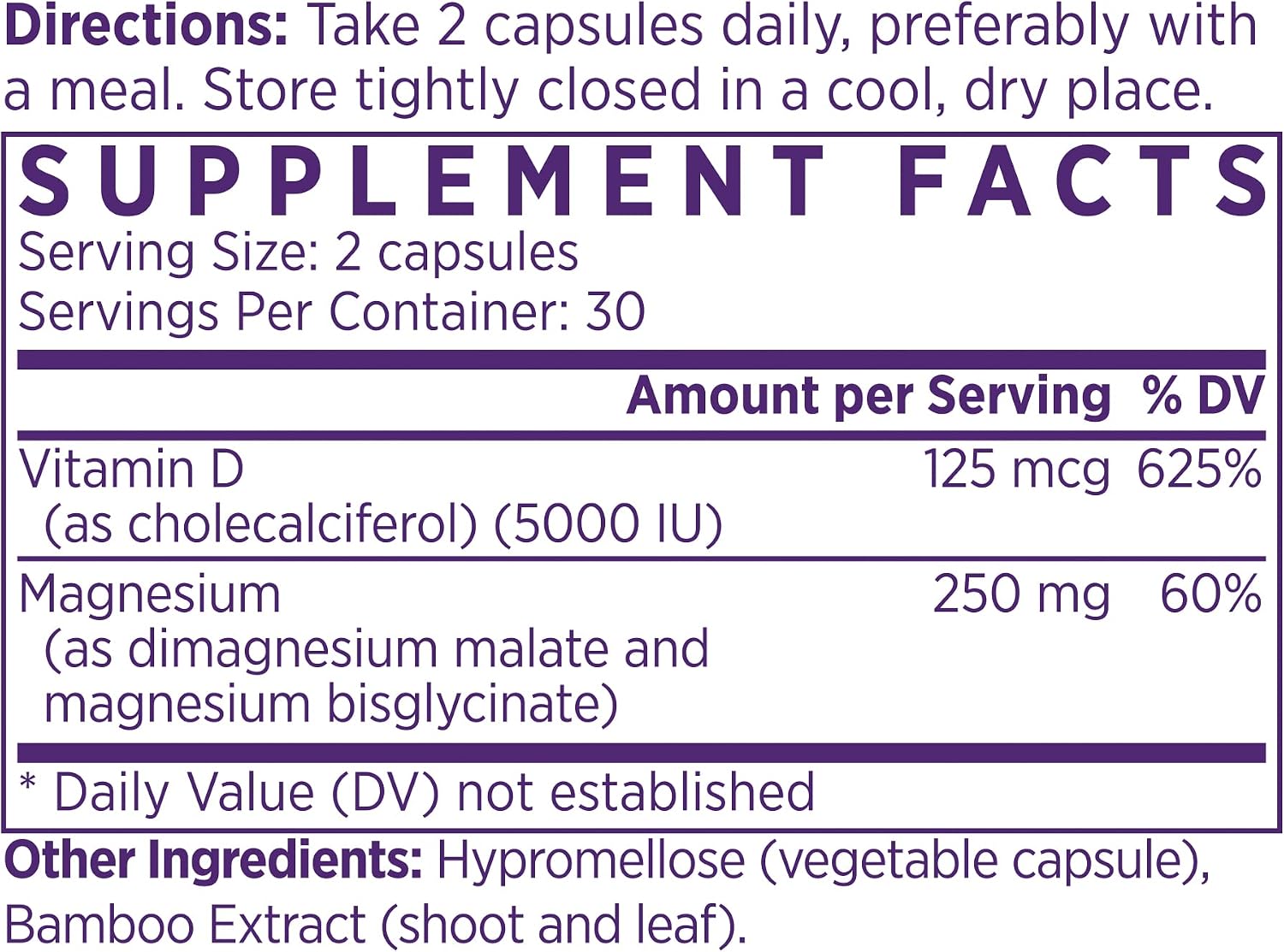 NAOMI Activated Vitamin D3 5000 IU + Magnesium 250mg - Supports Bone Strength, Immune Health and Muscle Relaxation - görsel 2