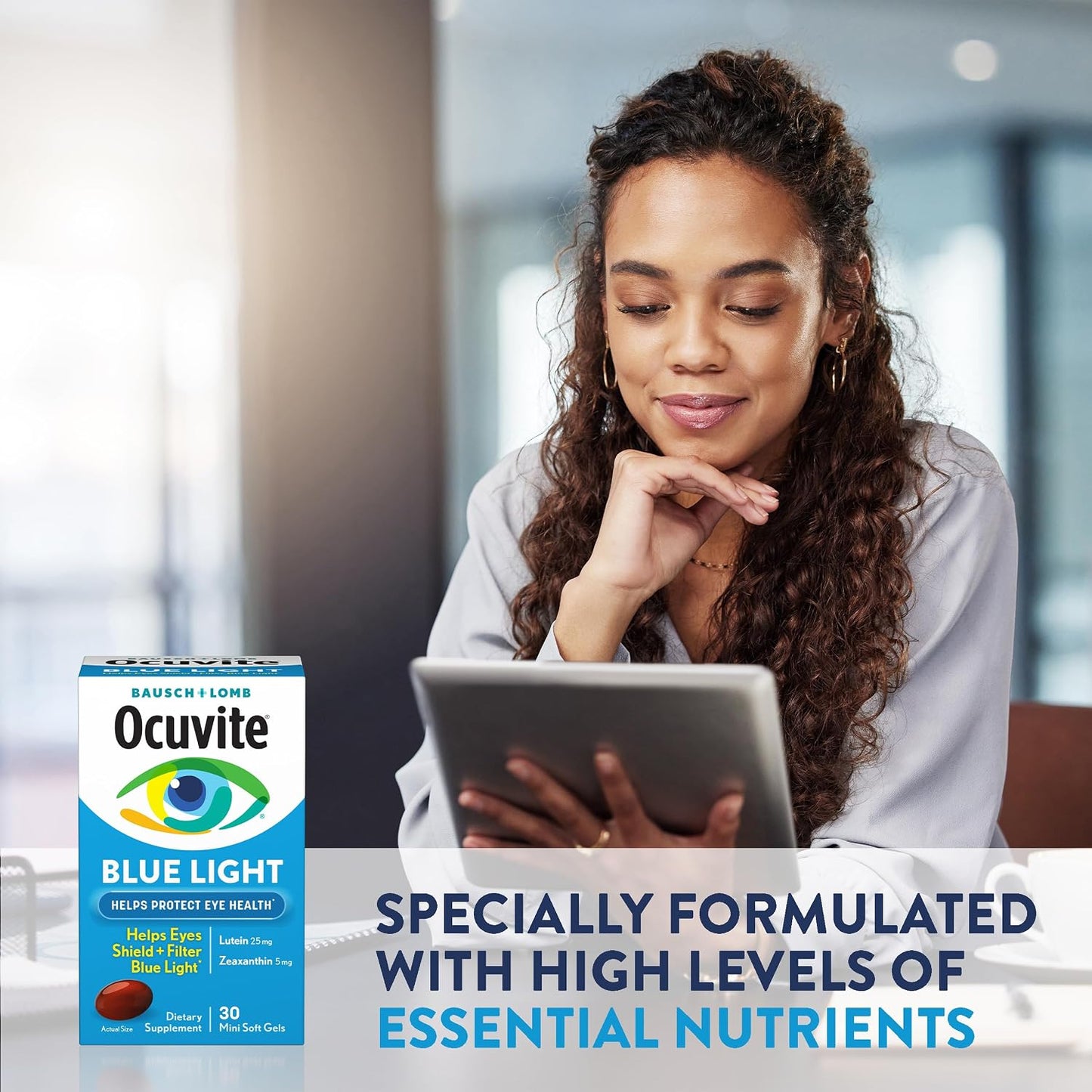 Ocuvite Blue Light Lutein & Zeaxanthin Supplement, 30 Softgels - görsel 5