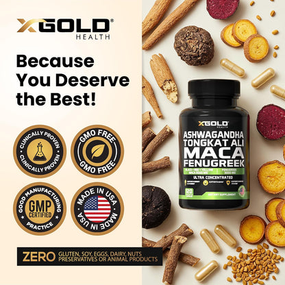 Ashwagandha 30:1 + Tongkat Ali 50:1 + Maca – Mental Clarity: The adaptogenic properties may support focus, – Image 5
