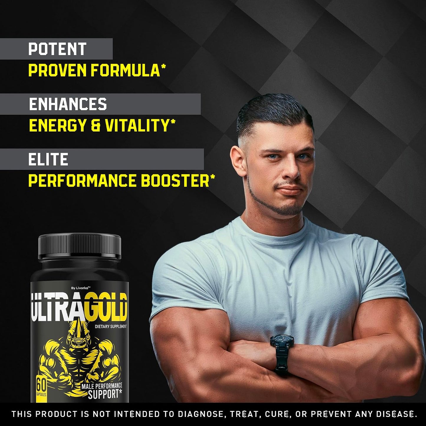 Ultra Gold Capsules - Men's Multivitamin Supplement (3 Pack, 180 Capsules) - görsel 3