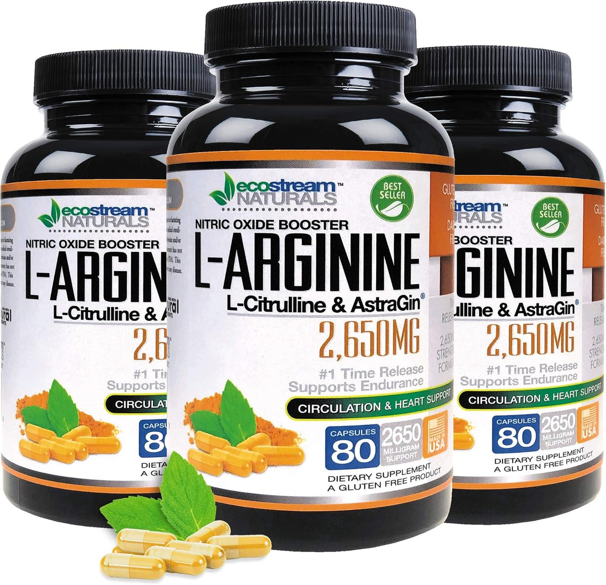 MAX 2650mg Nitric Oxide Booster with L-Arginine, L-Citrulline, and Astragin - Time Release Formula - görsel 4