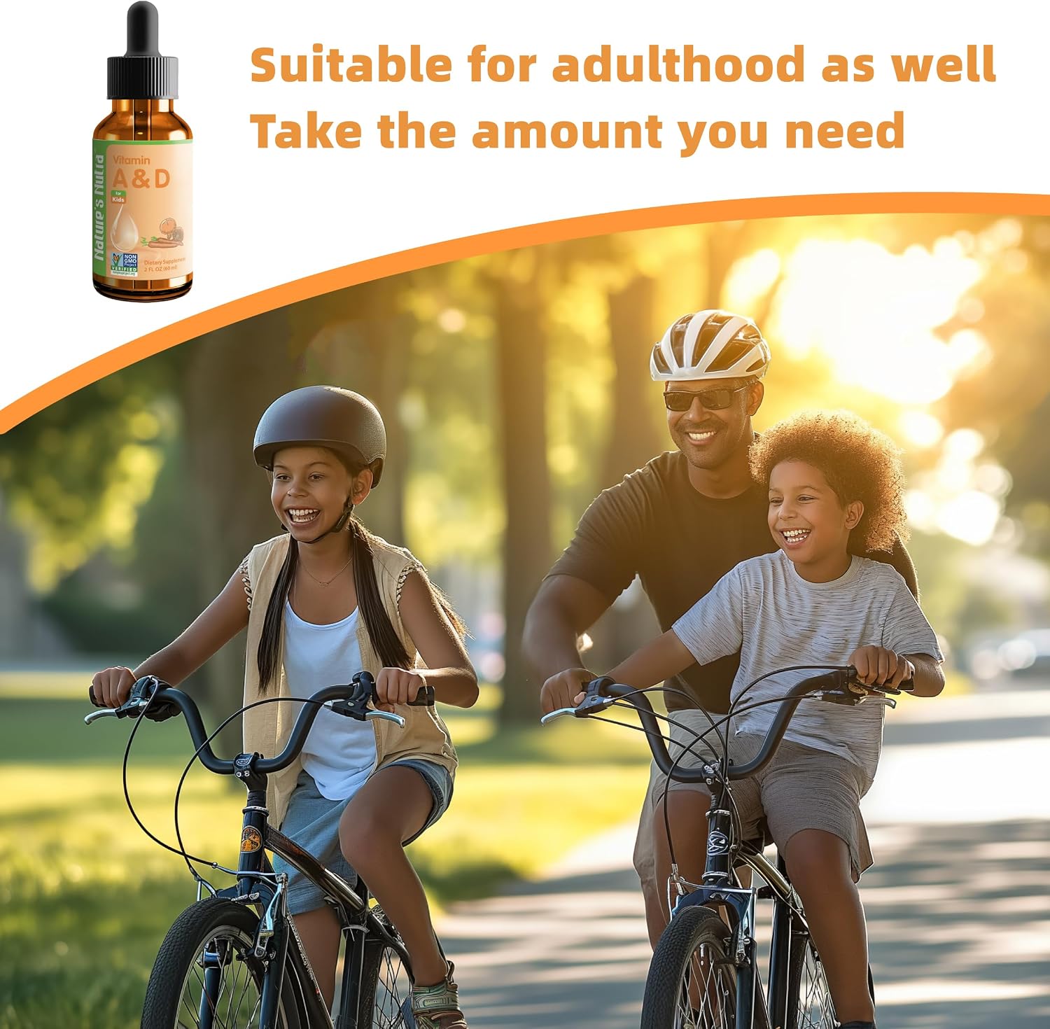 Nature's Nutra Vitamin A&D, Premium Liquid Vitamin A and D for Baby, Infants, Kids and Children, Non-GMO, Kosher, 60ml - görsel 5