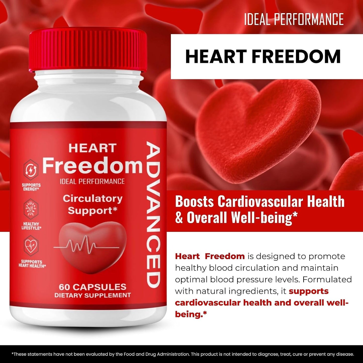 Heart Freedom Capsules - Official HeartFreedom Pills | Energy & Health Maximum Strength (5 Pack) - görsel 4