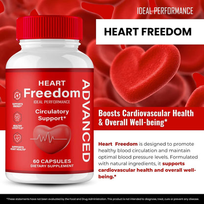 Heart Freedom Capsules - Official HeartFreedom Pills | Energy & Health Maximum Strength (5 Pack)