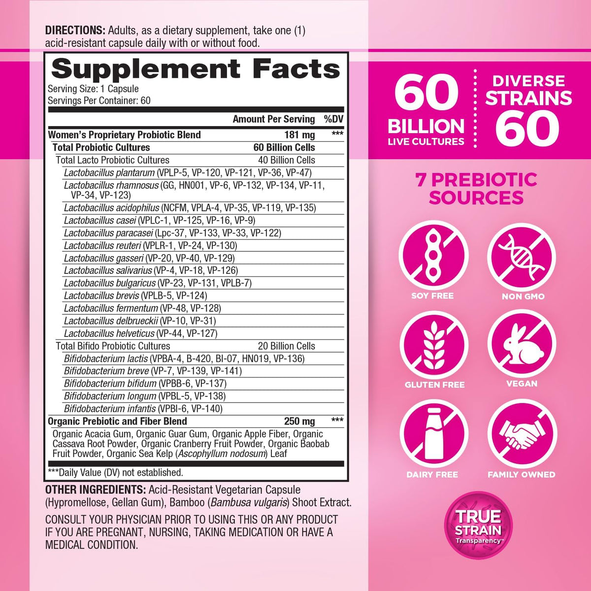 Vital Planet - Vital Flora Women’s Daily Probiotic 60 Billion CFU - görsel 2