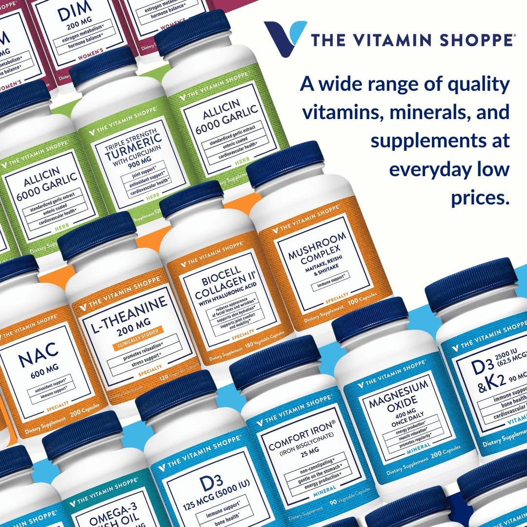The Vitamin Shoppe Vitamin D3 2500 IU & K2 90 mcg with Calcium, D3 K2 MK7 Capsules for Bone Health, Immune Support & Cardiovascular Health, 60 Capsules - görsel 9