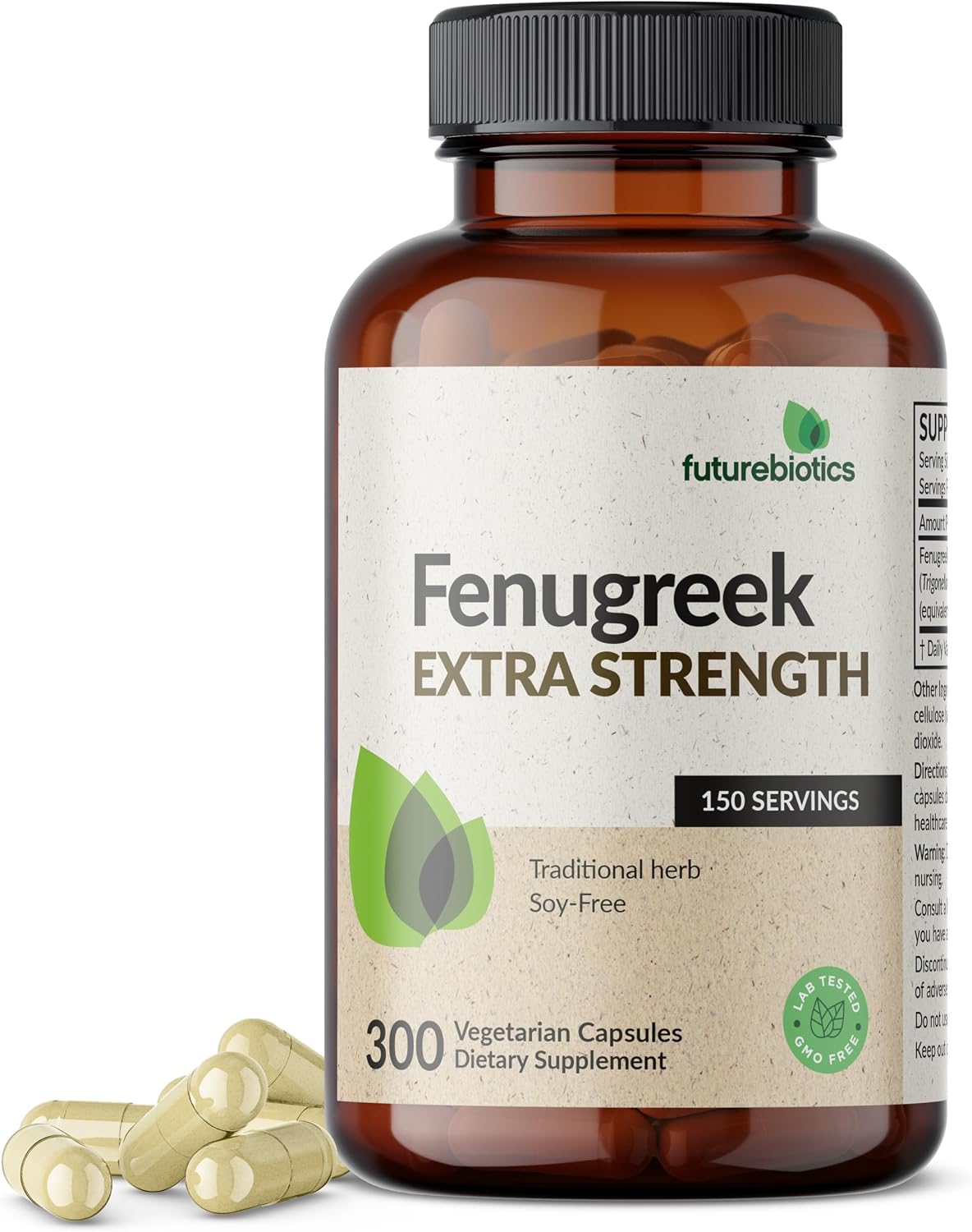 Futurebiotics Fenugreek Extra Strength - Supports General Health and Wellbeing - Non-GMO, 150 Vegetarian Capsules - görsel 7