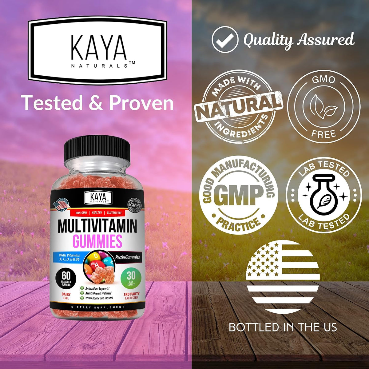 Kaya Naturals Adult Multivitamin Gummy, 60 Gummies - görsel 4