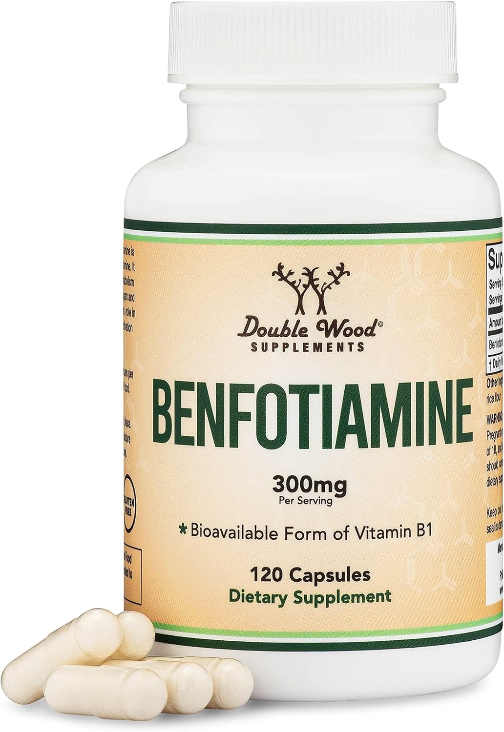 Benfotiamine 300mg Servings - 120 Capsules - Double Wood - görsel 1
