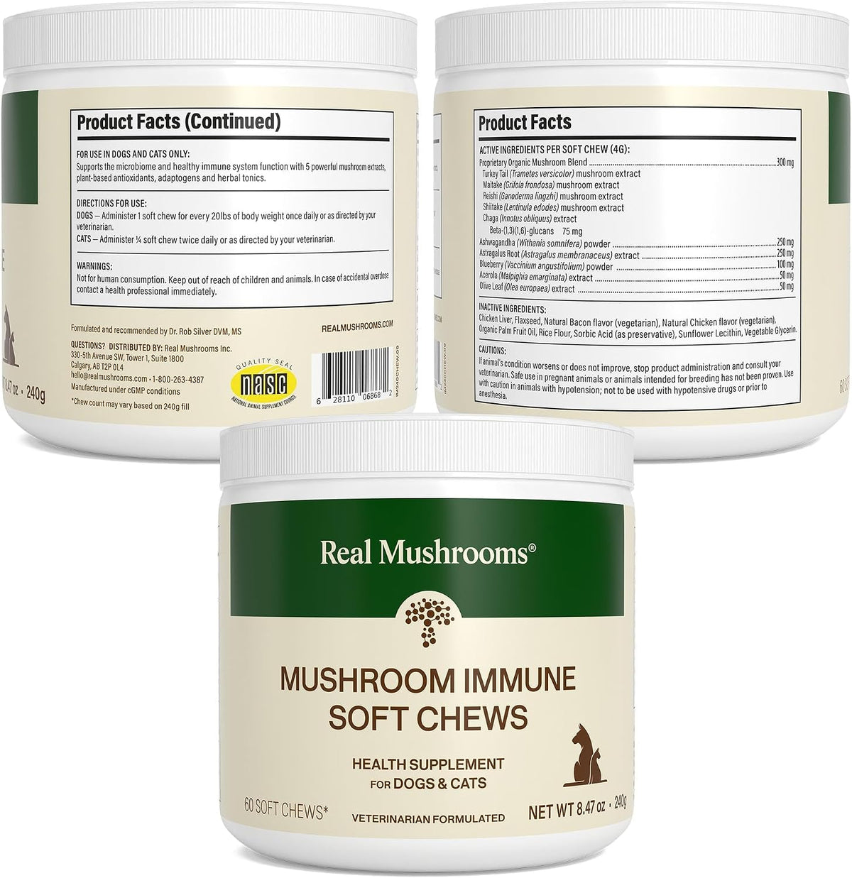 Real Mushroom Immune Pet Chews – Daily Digestive & Immune Support for Dogs and Cats (60 Chews) - görsel 9