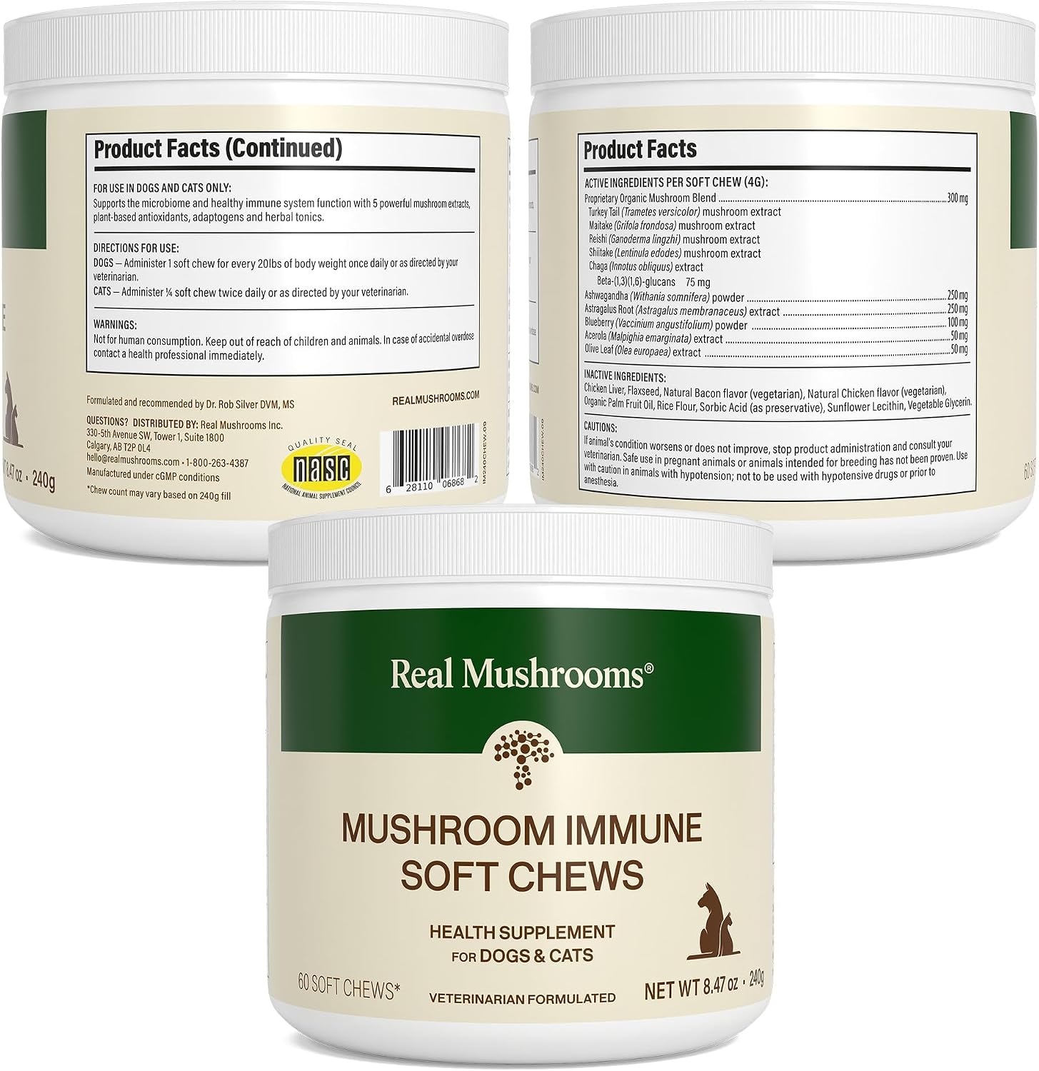Real Mushroom Immune Pet Chews – Daily Digestive & Immune Support for Dogs and Cats (60 Chews) - görsel 9