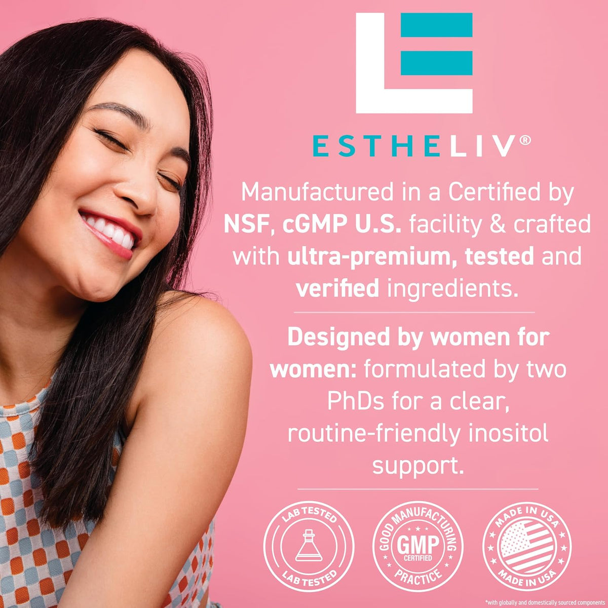 ESTHELIV Optimal Ovarian Health - Myo-Inositol & D-Chiro 40:1 with PQQ - 120 Capsules - görsel 7