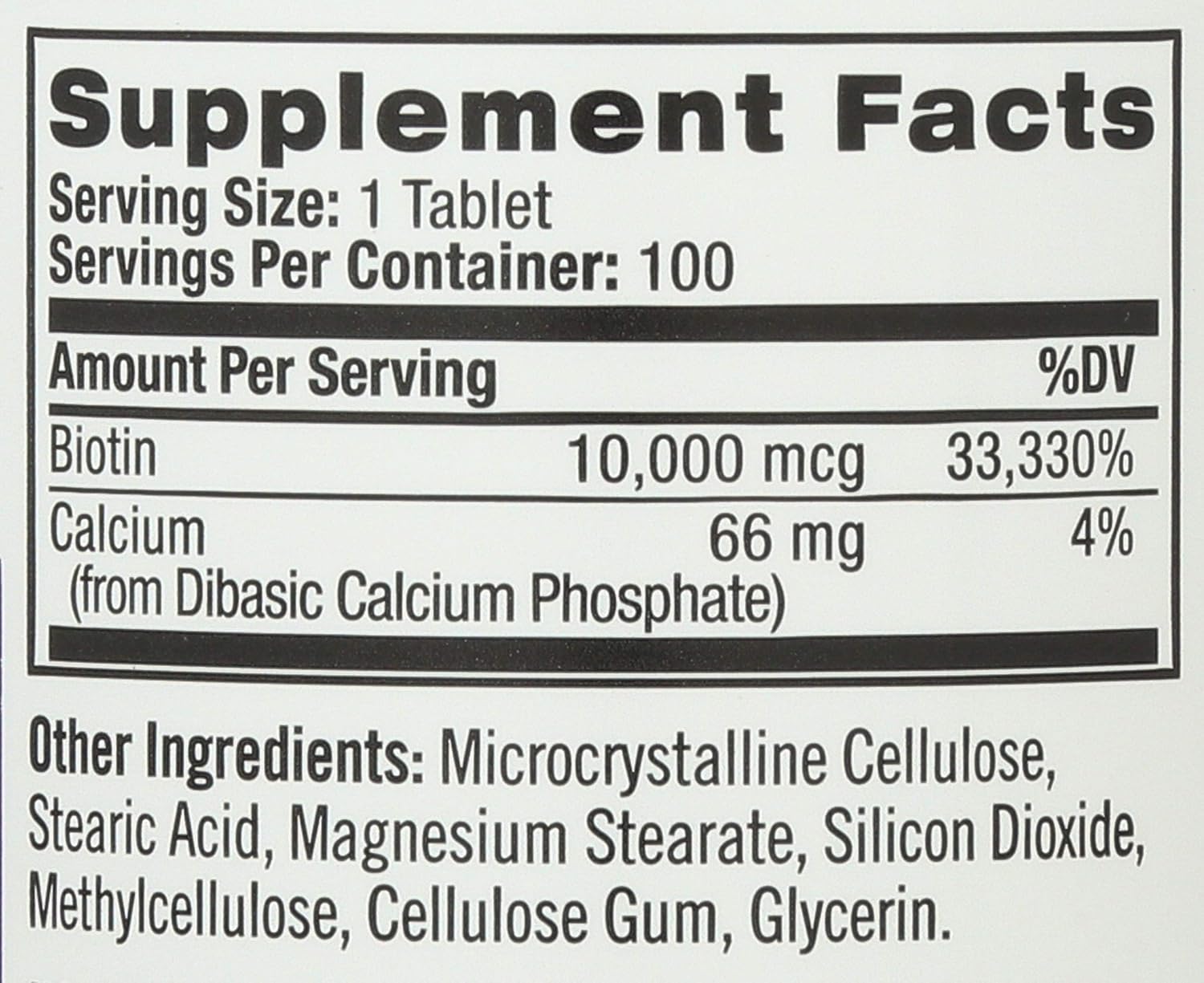 Natrol Biotin 10,000 mcg 100 Tablets - görsel 3