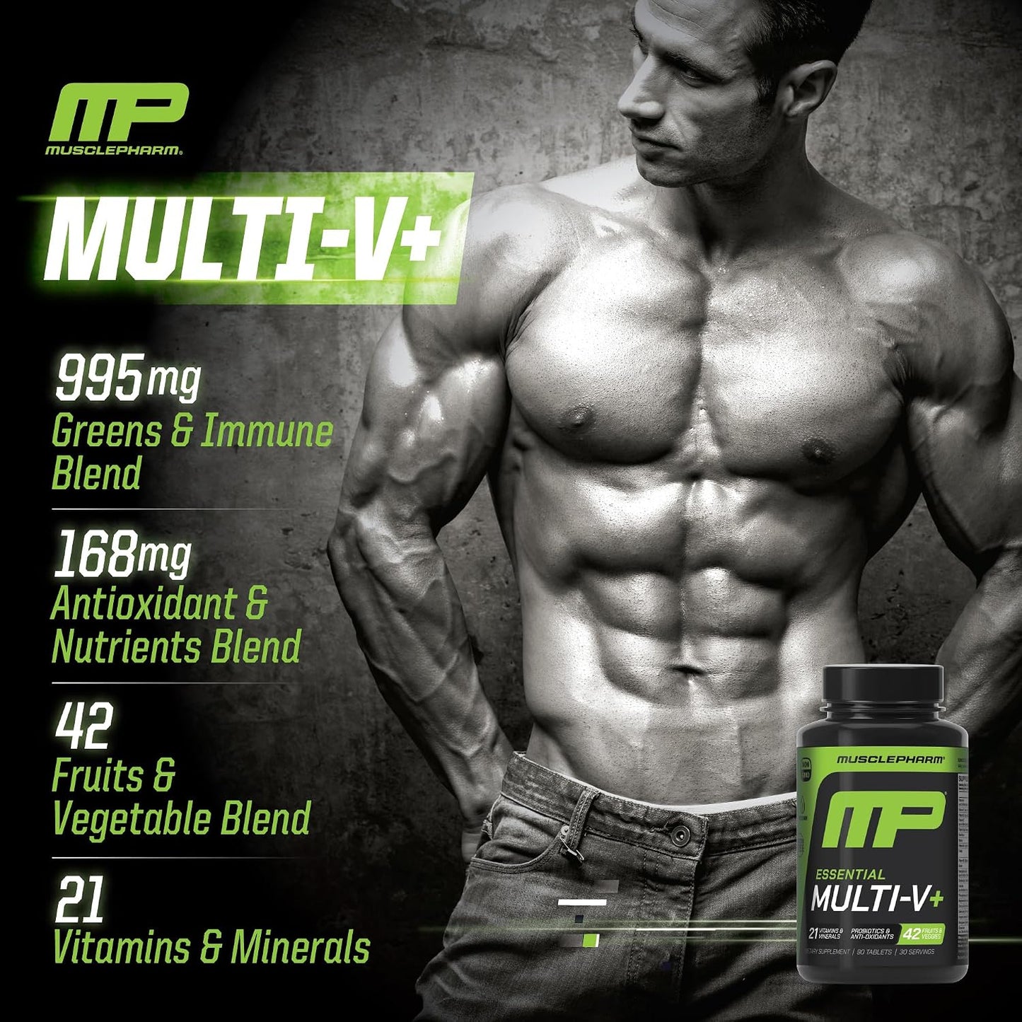 Muscle Pharm Essentials Multi-V+ – Daily Multivitamin for Men & Women (90 Tablets) - görsel 4