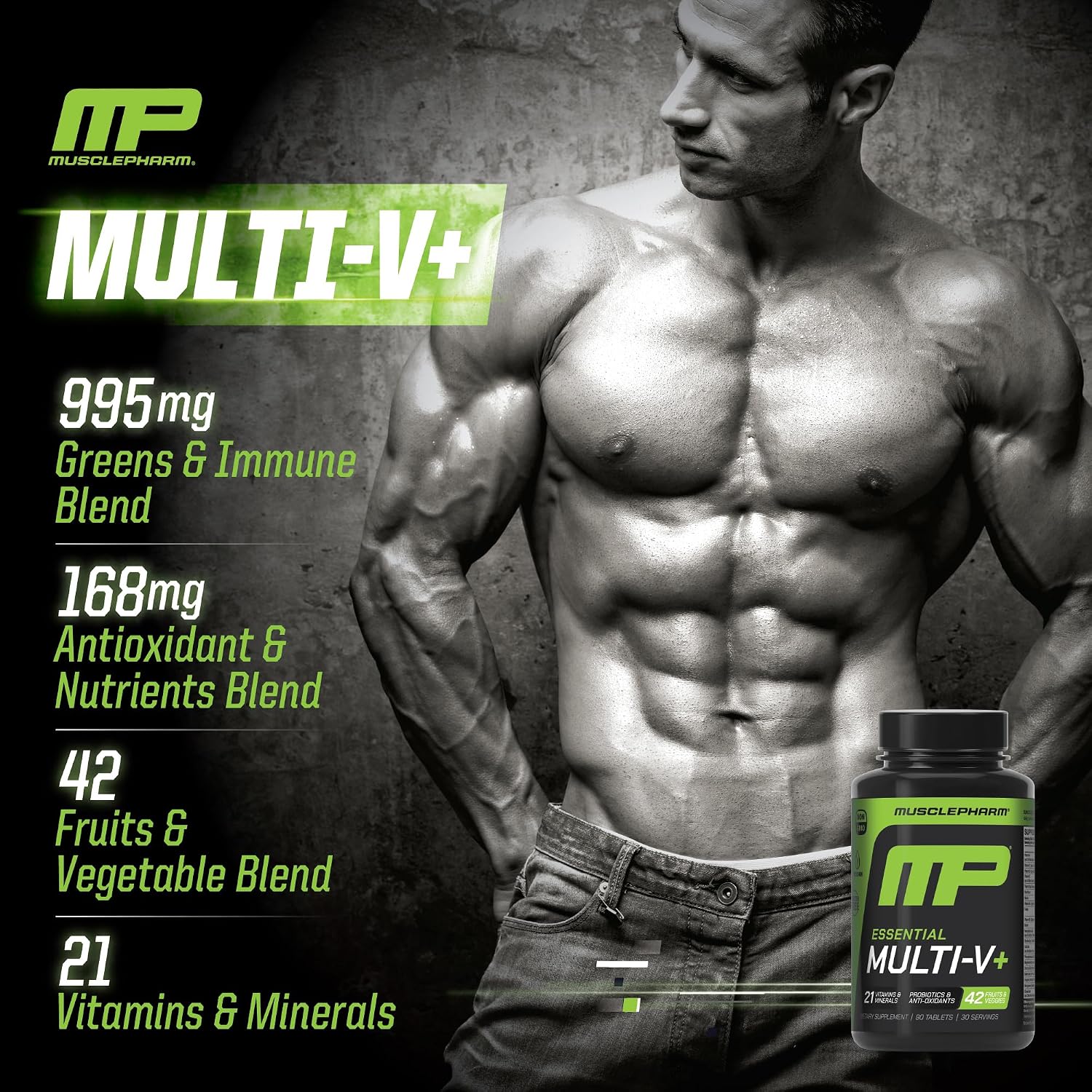 Muscle Pharm Essentials Multi-V+ – Daily Multivitamin for Men & Women (90 Tablets) - görsel 4