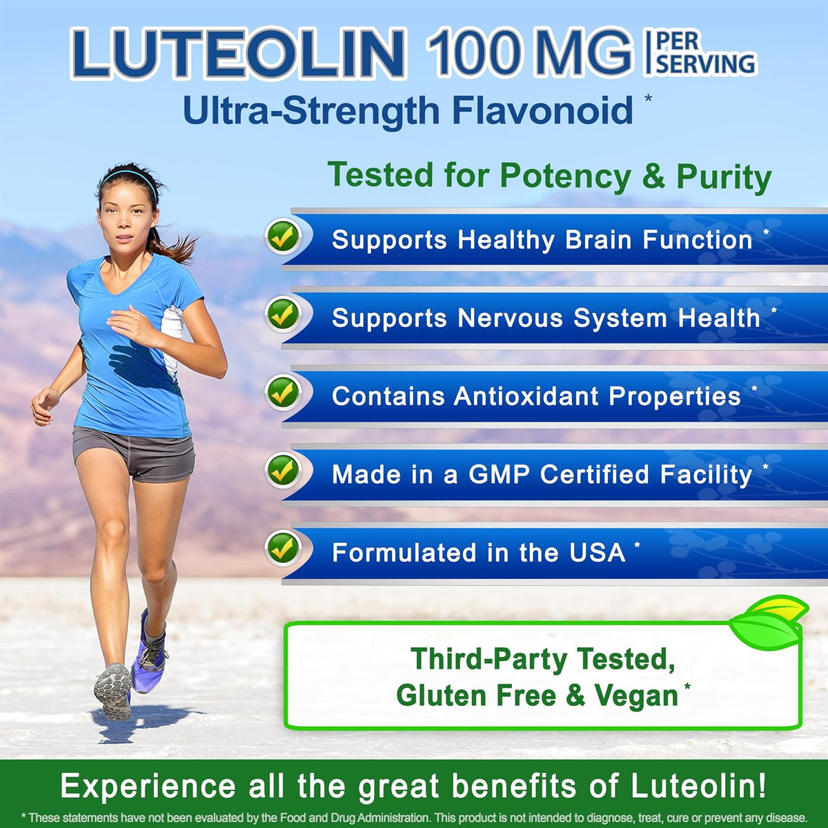 Luteolin 100mg – 120 Capsules – Brain & Memory Support - görsel 3