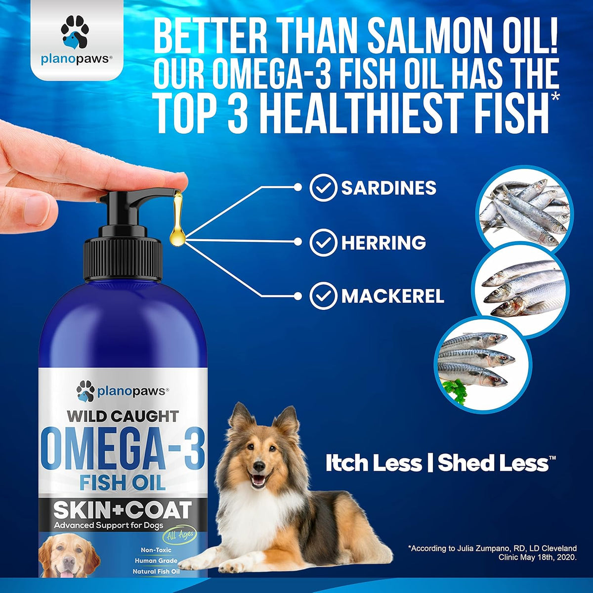 Planopaws Omega-3 Fish Oil for Dogs – Wild-Caught Liquid Fish Oil Supplement - görsel 4
