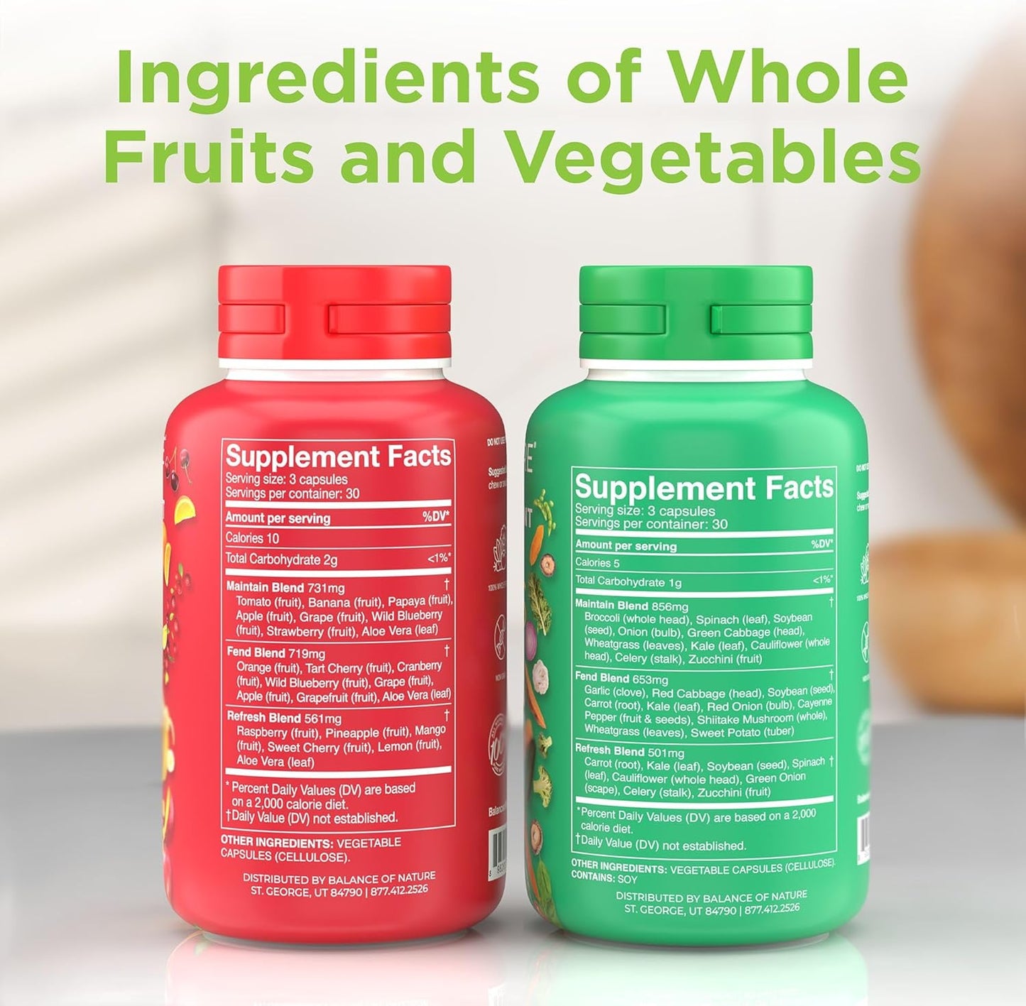 Balance of Nature Whole Food Supplement – Fruits, Vegetables & Fibre Bundle (90 Capsules, 3 Sets) - görsel 2