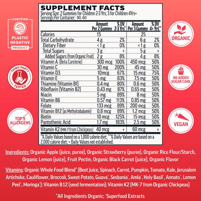 Llama Naturals Kids Multivitamin Gummies | – Vitamin C – Contributes to normal immune function and increases iron – Image 2