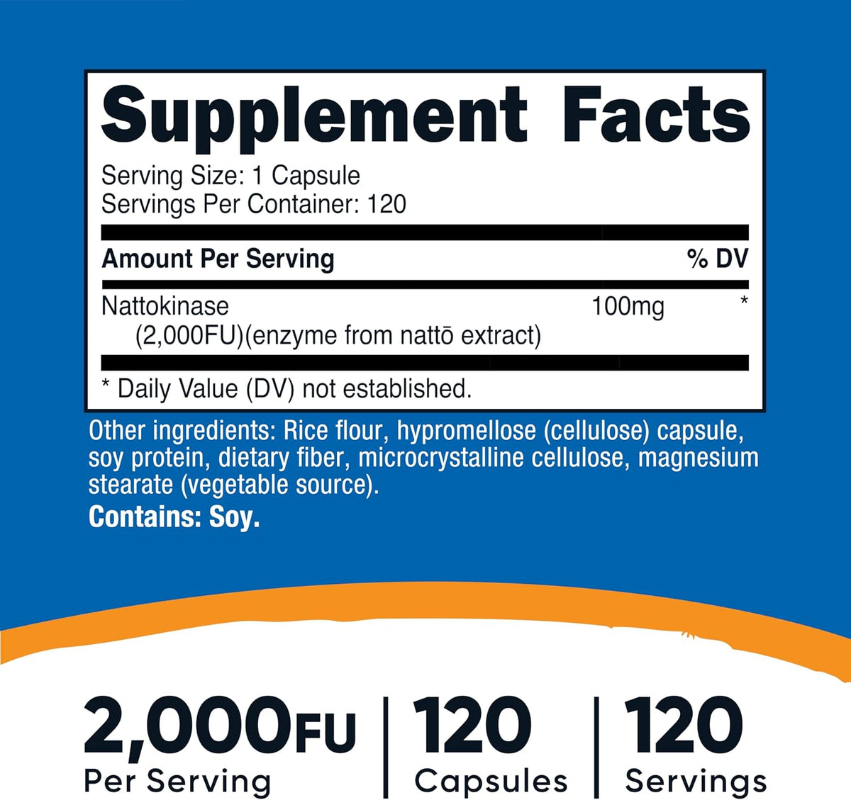Nutricost Nattokinase 2,000FU, 120 Capsules - Gluten-free, Non-GMO, Vegetarian Friendly - görsel 2